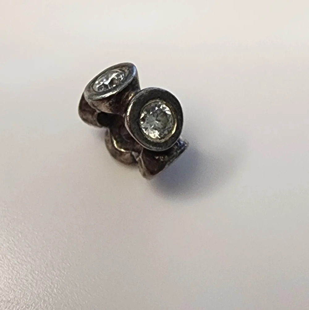 PANDORA LIGHTS CLEAR CZ SPACER 925 ALE STERLING SILVER SPACER CHARM - Picture 6 of 7